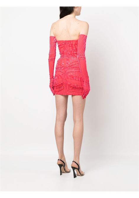 Pink Colter ruched devoré minidress - women ALEX PERRY | D952STRWBRRY